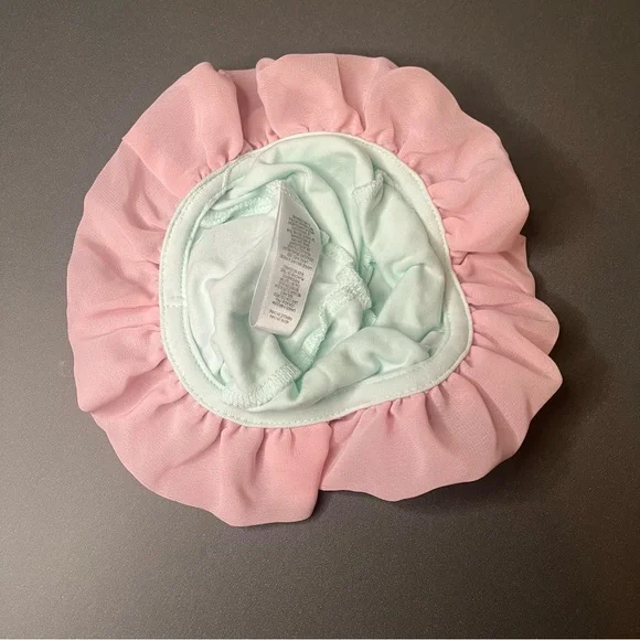 Little Me 6 Months Baby Girls Bunny Romper Hat Matching Set Easter Outfit Ruffle - Picture 9 of 13